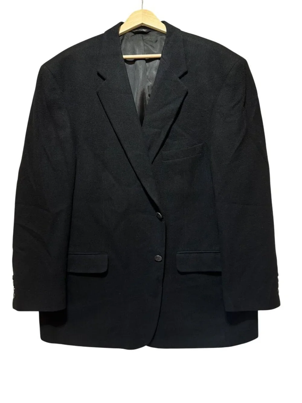 Bill Blass Black Label Parisian Mens 100% Camel Hair Blazer Jacket Size 48R Vint